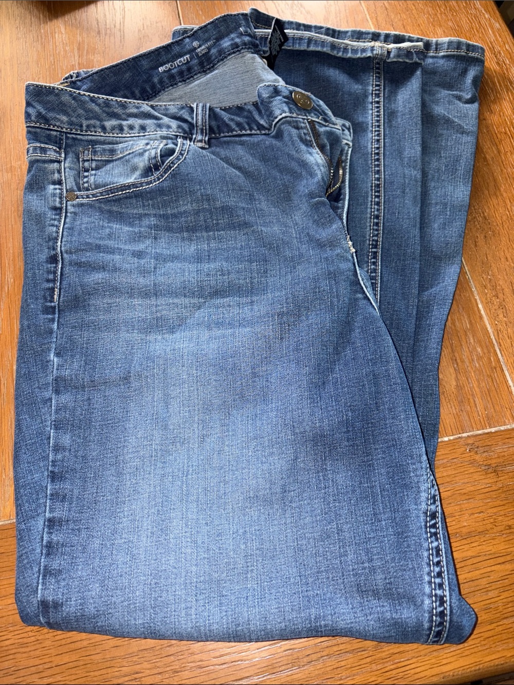 Lane Bryant Men's Bootcut Jeans in Medium Blue Wash